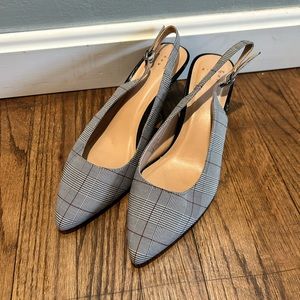 A New Day Plaid Slingback Heels